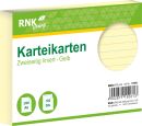 Karteikarten - DIN A6, liniert, gelb, 100 Karten, 1 St.