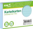 Karteikarten - DIN A7, liniert, blau, 100 Karten, 1 St.