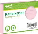 Karteikarten - DIN A7, liniert, rosa, 100 Karten, 1 St.