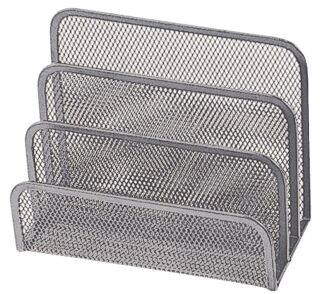 Briefständer Metalldraht mit 3 Fächern - silber, 1 St.