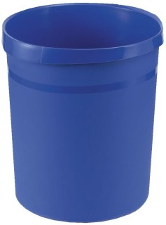 Papierkorb GRIP - 18 Liter, rund, 2 Griffmulden, extra stabil, blau, 1 St.