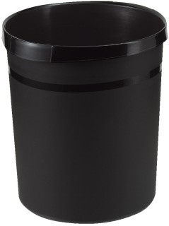 Papierkorb GRIP KARMA - 18 Liter, rund, 100% Recyclingmaterial, öko-schwarz, 1 St.