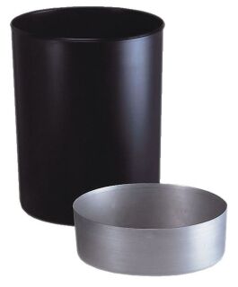 Sicherheitspapierkorb - 20 Liter, schwer entflammbar, ALU Einsatz, schwarz, 1 St.