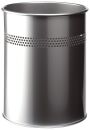 Papierkorb Metall rund 15 Liter, P 30mm, metallic silber,...