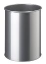 Papierkorb Metall rund 15 Liter, metallic silber, 1 St.