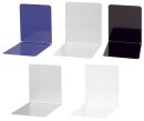 Buchstützen aus Metall, breit, 120 x 140 x 140 mm, weiß, Pack mit 2 Stück, 1 St.