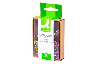 Büroklammern - 32 mm glatt, farbig sortiert, 75 Stück, 1 St.