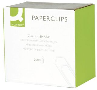 Büroklammern - 26 mm glatt, verzinkt, 1000 Stück, 1 St.