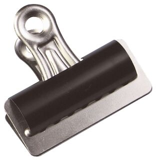 Briefklemmer - 75 mm, Klemmvolumen 20 mm, schwarz, 10 Stück, 1 St.