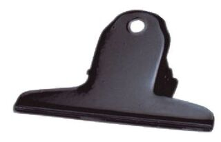 Briefklemmern - Metall lackiert, 75 mm, Klemmvolumen 25 mm, schwarz, 10 Stück, 1 St.