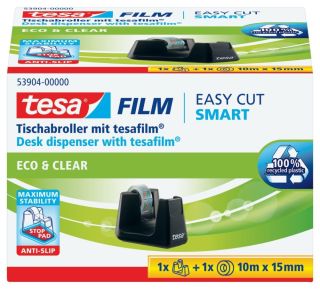 Tischabroller Easy Cut® Smart ecoLogo® - inkl. 1 Rolle Klebefilm Eco & Clear, 1 St.