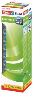 Klebefilm Eco & Clear Office Box - unsichtbar, 15 mm x 10 m, 10 Rollen, 1 St.