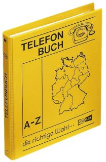 Telefonringbuch - A5, gelb, inkl. Einlagen und 12-teiliges Register A-Z, 1 St.