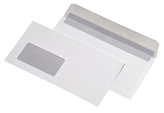Briefumschläge DIN lang (220x110 mm), mit Fenster, haftklebend, 80 g/qm, 1.000 Stück, 1 St.