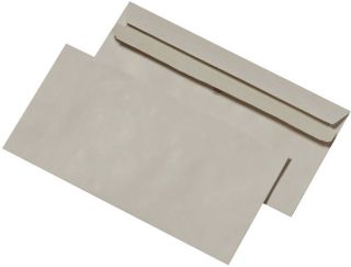 Briefumschläge Recycling - DIN lang (220x110 mm), ohne Fenster, selbsklebend, 75g/qm, 1.000 Stück, 1 St.