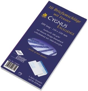 Briefumschlag DL, haftkebend, weiß, Offset 100g, 10 Stück mit Fenster, 1 St.