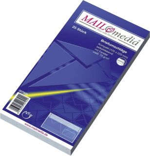 Kompaktumschläge mit Fenster (229x125 mm), selbstklebend, 75 g/qm, 25 Stück, 1 St.