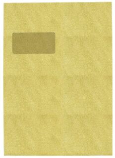 Versandtaschen Recycling - C4 , mit Fenster, selbstklebend, 90 g/qm, braun, 10 Stück, 1 St.