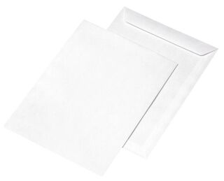 Versandtaschen C4 , ohne Fenster, gummiert, 90 g/qm, weiß, 250 Stück, 1 St.