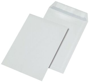 Versandtaschen C4 , ohne Fenster, selbstklebend, 100 g/qm, weiß, 250 Stück, 1 St.