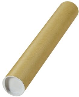 Versandrohre mit vormontierten Verschlusskappen - Ø 60 x 430 mm, braun, 24 Stück, 1 St.