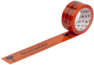 Warnband "Bruchgefahr" - orange/schwarz, 50 mm x 66 m, 1 St.