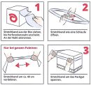 Stretchband in Box - 10 x 120 cm, Folie transprent, 100 Stück, 1 St.