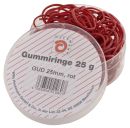 Gummiringe - Ø25 mm, Dose mit 25g, rot, 1 St.