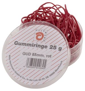 Gummiringe - Ø85 mm, Dose mit 25g, rot, 1 St.