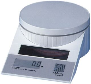 Solar-Briefwaage MAULtronic S - 2000 g, 0,5 g, 1 g, 130 x 65 x 196 mm, weiß, 1 St.