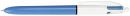 Kugelschreiber 4 Colours - dokumentenecht, 0,4 mm, hellblau/weiß, 1 St.