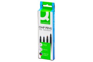 Faserschreiber - permanent, ca. 0,7 mm (F), 4er Pack, 1 St.