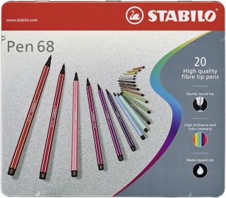 Premium-Filzstift - Pen 68 - 20er Metalletui - mit 20 verschiedenen Farben, 1 St.