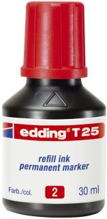T 25 Nachfülltinte - für Permanentmarker, 30 ml, rot, 1 St.