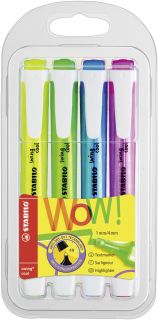 Textmarker swing® cool - 4er Pack - gelb, grün, blau, pink, 1 St.