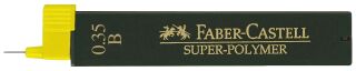 Feinmine SUPER-POLYMER - 0,35 mm, B, schwarz, 12 Minen, 1 St.