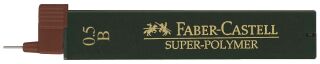 Feinmine SUPER POLYMER - 0,5 mm, B, schwarz, 12 Minen, 1 St.