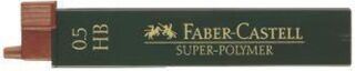Feinmine SUPER-POLYMER - 0,5 mm, HB, schwarz, 12 Minen, 1 St.