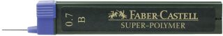 Feinmine SUPER POLYMER - 0,7 mm, B, schwarz, 12 Minen, 1 St.