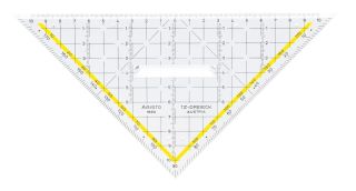 Zeichendreieck TZ-Dreieck®, Plexiglas® mit Griff, 225 mm, glasklar, 1 St.