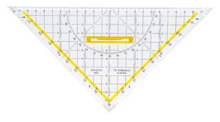 Zeichendreieck TZ-Dreieck®, Plexiglas® mit Griff, 250 mm, glasklar, 1 St.