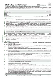 Mietverträge für Wohnungen - ausführliche Fassung, 6 Seiten, DIN A4, 1 St.