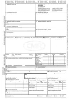 Internationaler Frachtbrief (CMR), 4 Einzelblatt, DIN A4 im Wechsel, 50 St.