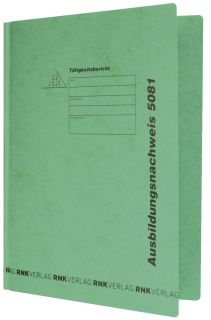 Ausbildungsnachweis-Hefter, 390g/qm Spezialkarton, grün, 1 St.