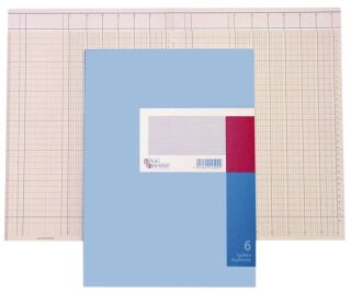 Spaltenbuch Kopfleisten-Ausführung - A4, 6 Spalten, 40 Blatt, Schema über 1 Seite, 1 St.