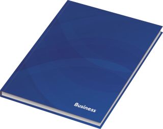 Notizbuch Business - A5, Hardcover, kariert, 96 Blatt, blau, 1 St.
