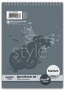 Spiralblock - A6, 40 Blatt,  70 g/qm, kariert, 1 St.