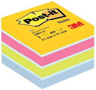 Haftnotiz-Würfel Mini - 51 x 51 mm, Ultrafarben (sortiert), 1 St.