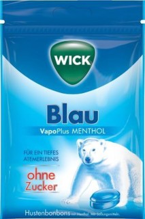 Wick Blau Halsbonbons -72 g, 1 St.
