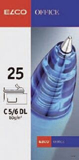 Briefumschlag Office - C5/6, hochweiß, haftklebend, mit Fenster, 80 g/qm, 25 Stück, 1 St.